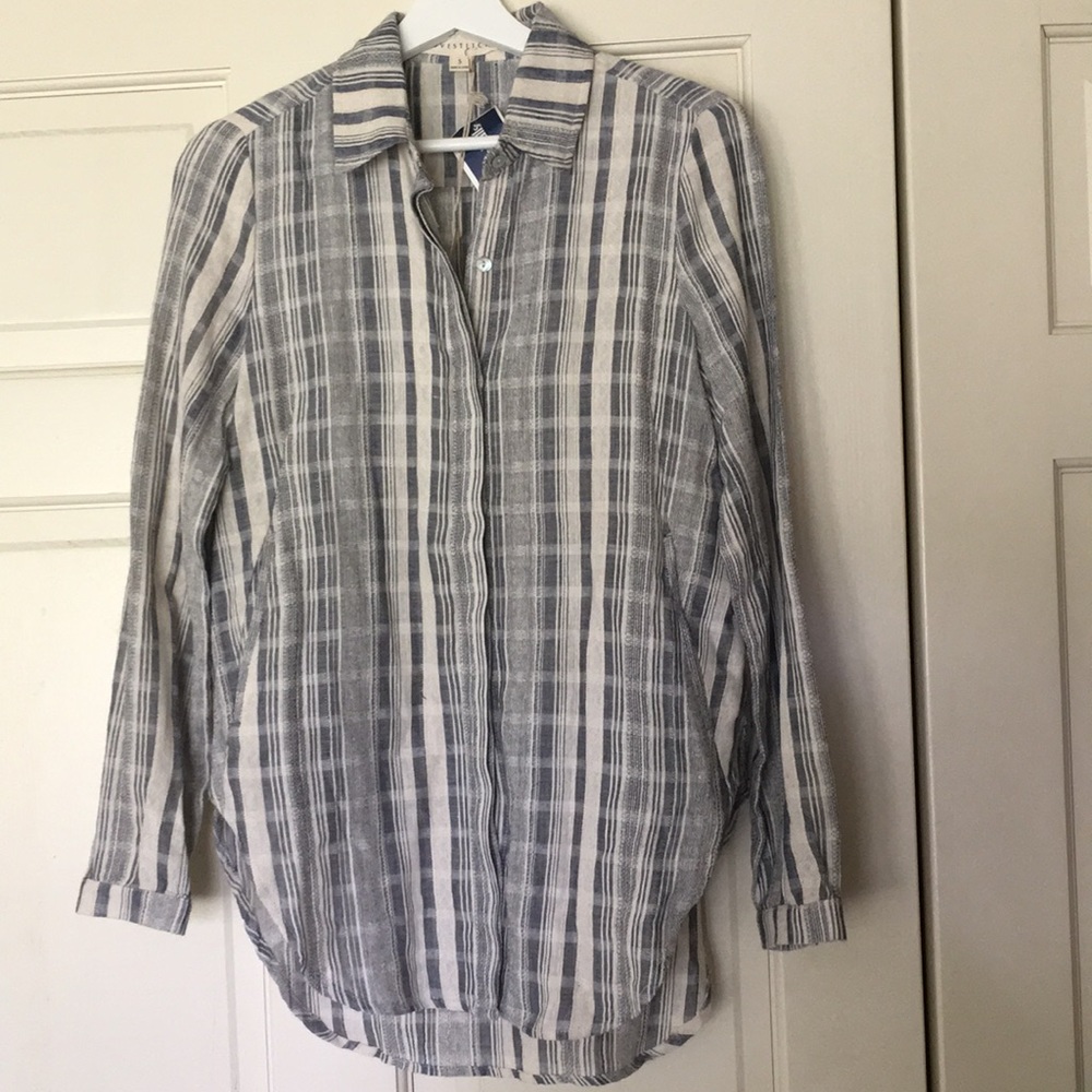 Grey-Blue ONE OF A KIND Blouse (lovestitch)